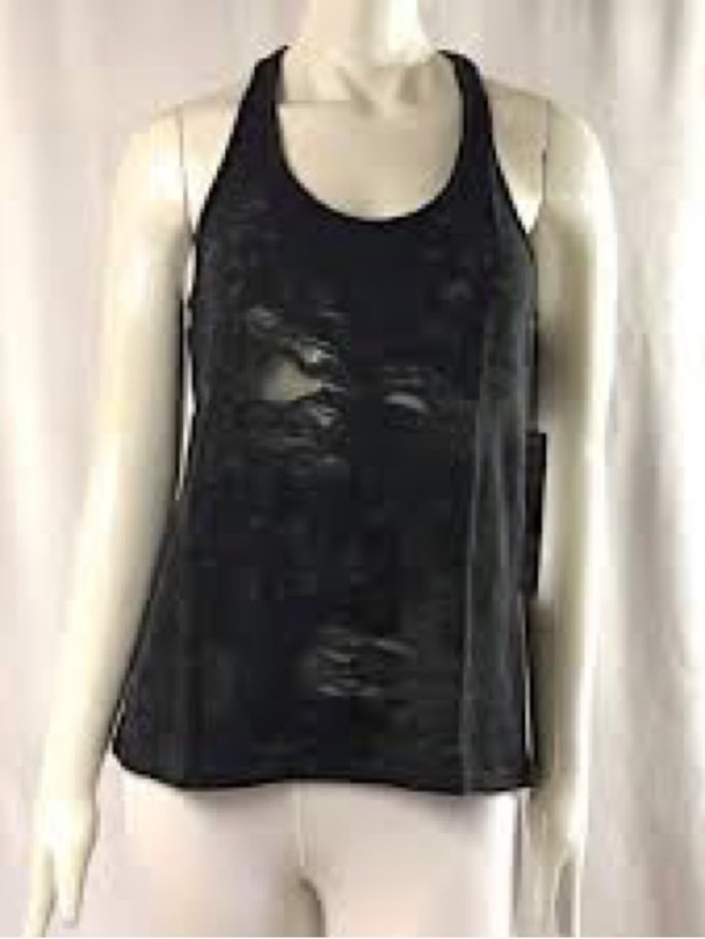 Alo Black Racerback Tank Top - Women's Casual athleisure tank